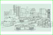 draw details line art sketch illustration of any product, house or building