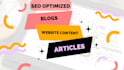 do high quality website SEO content writing, article writing and blog writing