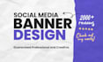 design facebook cover, youtube background, linkedin, instagram reel, banner ads