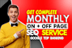 do complete on page and off page SEO monthly for top google ranking by backlinks