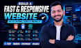 build a fast responsive website with HTML CSS and react