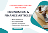 write articles and blogs on economics, and finance