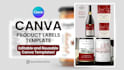 design a simple custom product sticker label in canva