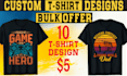 do custom t shirt design and bulk t shirt designs