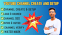 create a professional youtube channel verify and setup channel logo