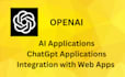create chatgpt or open ai app or integrate with web applications