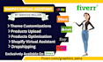 do shopify store design, shopify website, dropshipping store as shopify expert