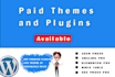 install paid plugins and themes on your website
