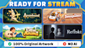 create custom hand drawn steam capsule art and game key art