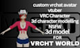 design you custom 3d vrchat avatar vc character vtuber model for vrchat world