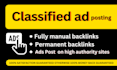 do classified ads posting backlinks in top classified ad posting site