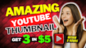 create attractive youtube thumbnails within few hours