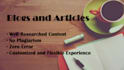 write SEO blog posts, website articles, and creative content
