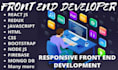 develop web front end HTML CSS javascript reactjs responsive website app