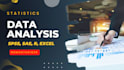 do statistical data analysis using excel spss r python