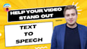 add text to speech to your video
