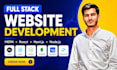 do full stack website development in mern, react js, next js, node js