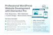 create a responsive wordpress website or landing page with elementor pro