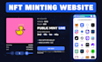 create nft websites for minting n stacking, smart contract, web3 nft marketplace