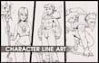 draw line art character concept design