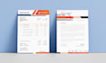 create invoice design, letterhead, stationery, envelope, receipt