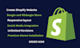 redesign shopify website and store create shopify website