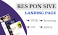 create awesome landing page using html, css, bootstrap