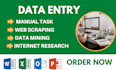 be your virtual assistant for excel data entry, convert pdf