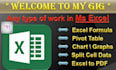 help you I will do anything in microsoft excel, function data analysis