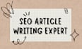 write for you SEO articles and content for your blog post