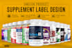 do supplement label design, product label, cbd hemp label or any bottle label