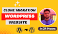 clone, migrate or transfer full website to wordpress