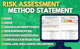 make work methodology, method statement, hse n risk assessment reports