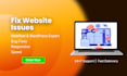 fix wordpress issues, bugs quickly and professionally
