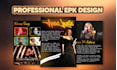 design a professional epk, media kit, or one sheet for musicians and artists