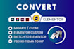 convert figma, PSD, xd, or wix to a responsive wordpress website with elementor