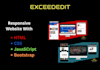 create attractive website in html css javascript php react nodejs nextjs