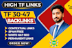create high trust flow tf 30 plus dofollow backlinks