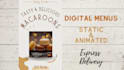 design digital menu and animate menu for restaurant screens
