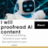 proofread ai content , editing into human language