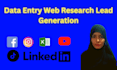 do data entry web research real estate excel CRM data entry