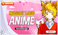 design awesome mascot logo anime character for twitch, youtube