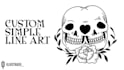 draw simple black line art illustrations