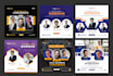 design modern webinar, event, church social media post ads