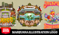 create unique weed cannabis badge logo