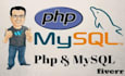 build database and web application using PHP mysql