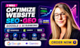optimize website seo GEO service on wordpress shopify wix for google ai ranking