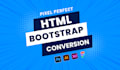 convert psd to html xd to html figma to html bootstrap 5 responsive webpage