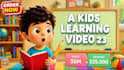 create kids education videos for youtube, fb, tiktok, inst