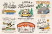 draw vintage handdrawn outdoor western for t shirt and logo